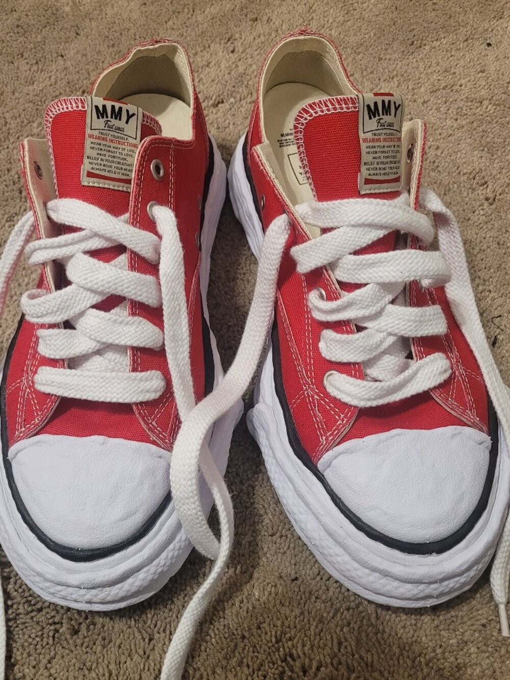 Maison Mihara Yasuhiro Peterson OG Sole Canvas Low / Red / Size 13
